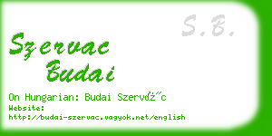 szervac budai business card